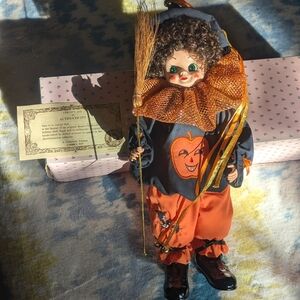 🩰 VINTAGE Brinn's 1988 Collectible October Calendar Clown Doll Limited Edition